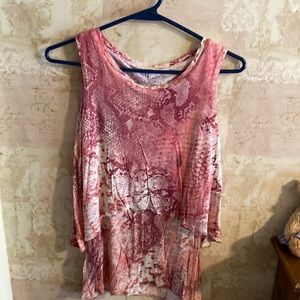 Juicy Couture Pink Printed Multi-Layered Tank Top